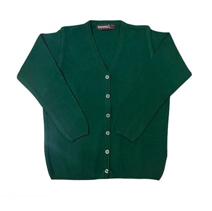 BOTTLE GREEN GIRLS SWEATER