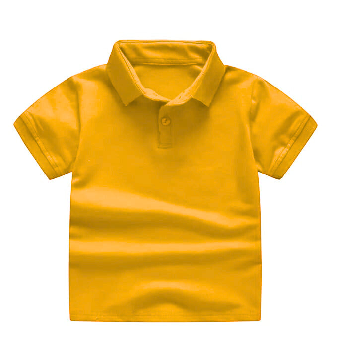 PLAIN YELLOW COLLAR T-SHIRT