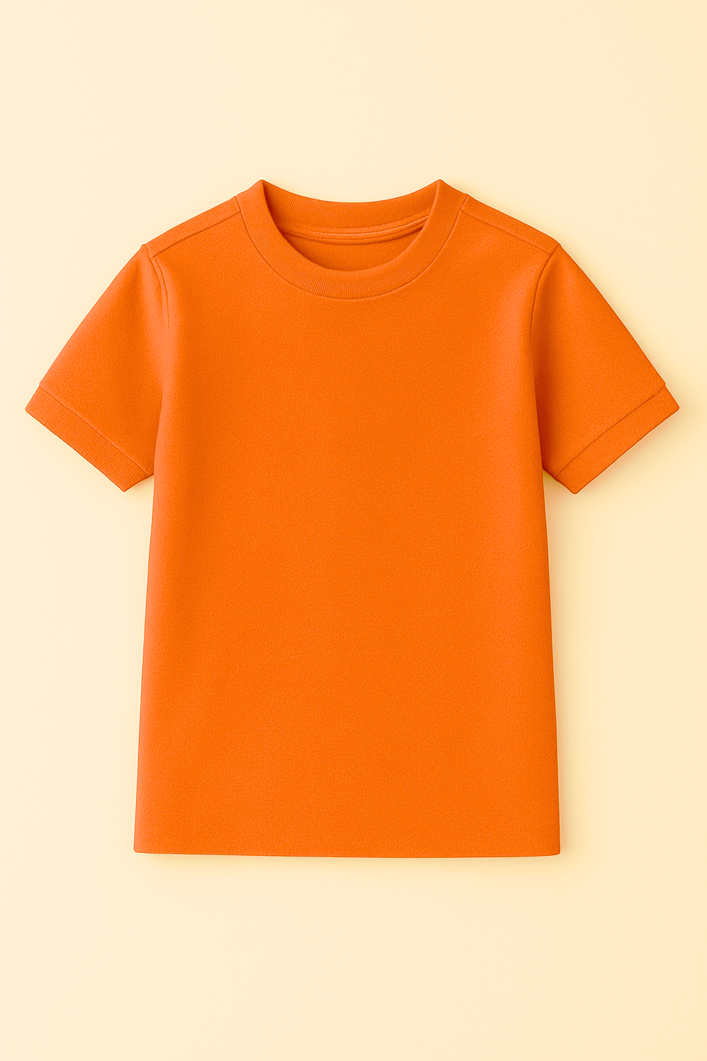 PLAIN ORANGE ROUND NECK T-SHIRT