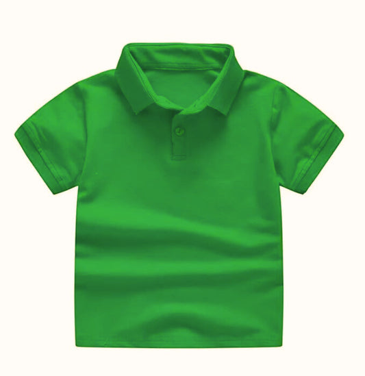 PLAIN GREEN COLLAR T-SHIRT