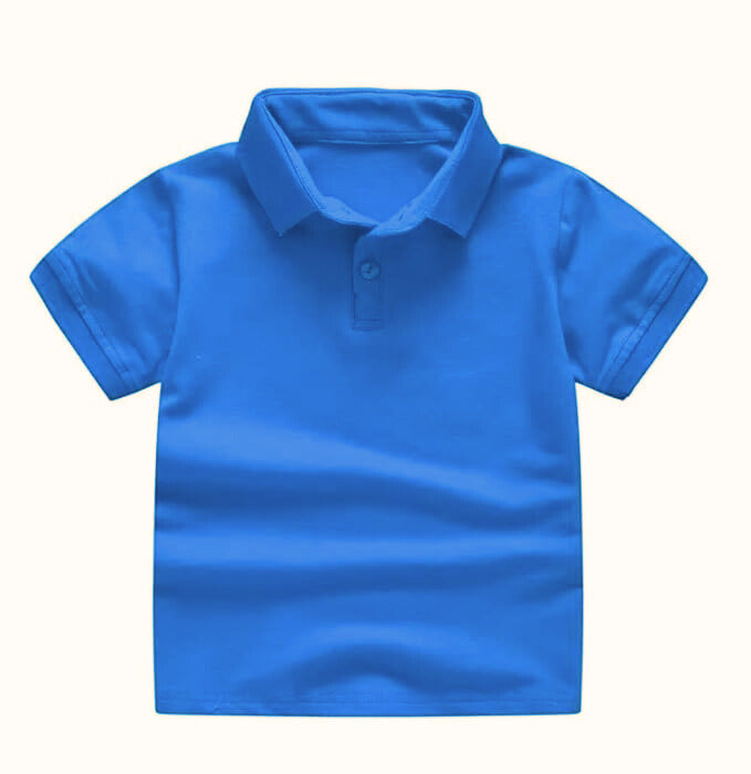 PLAIN ROYAL BLUE COLLAR T-SHIRT