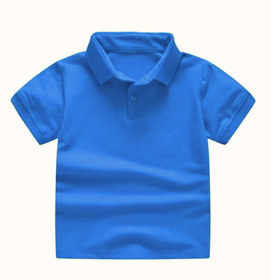 PLAIN ROYAL BLUE COLLAR T-SHIRT
