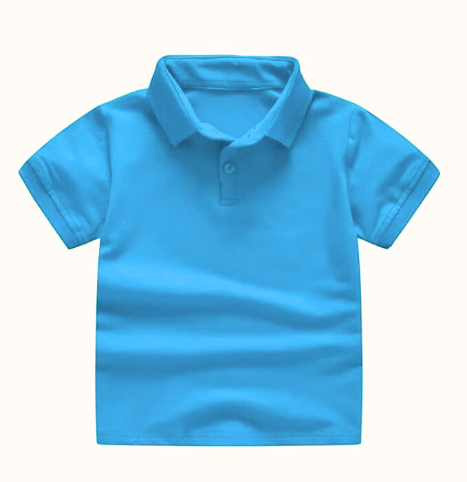 PLAIN SKYBLUE COLLAR T-SHIRT