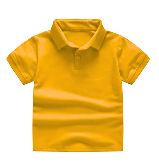 PLAIN YELLOW COLLAR T-SHIRT