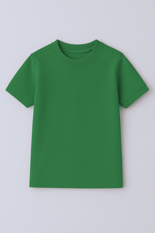 PLAIN GREEN ROUND NECK T-SHIRT