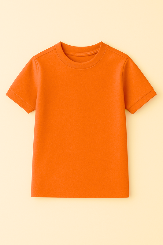 PLAIN ORANGE ROUND NECK T-SHIRT