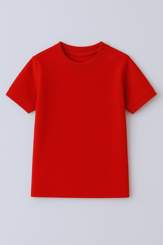 PLAIN RED ROUND NECK T-SHIRT
