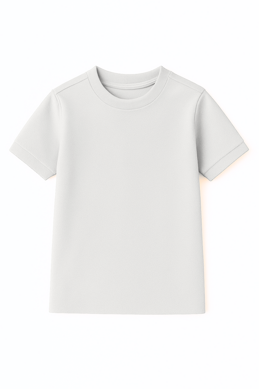 PLAIN WHITE ROUND NECK T-SHIRT
